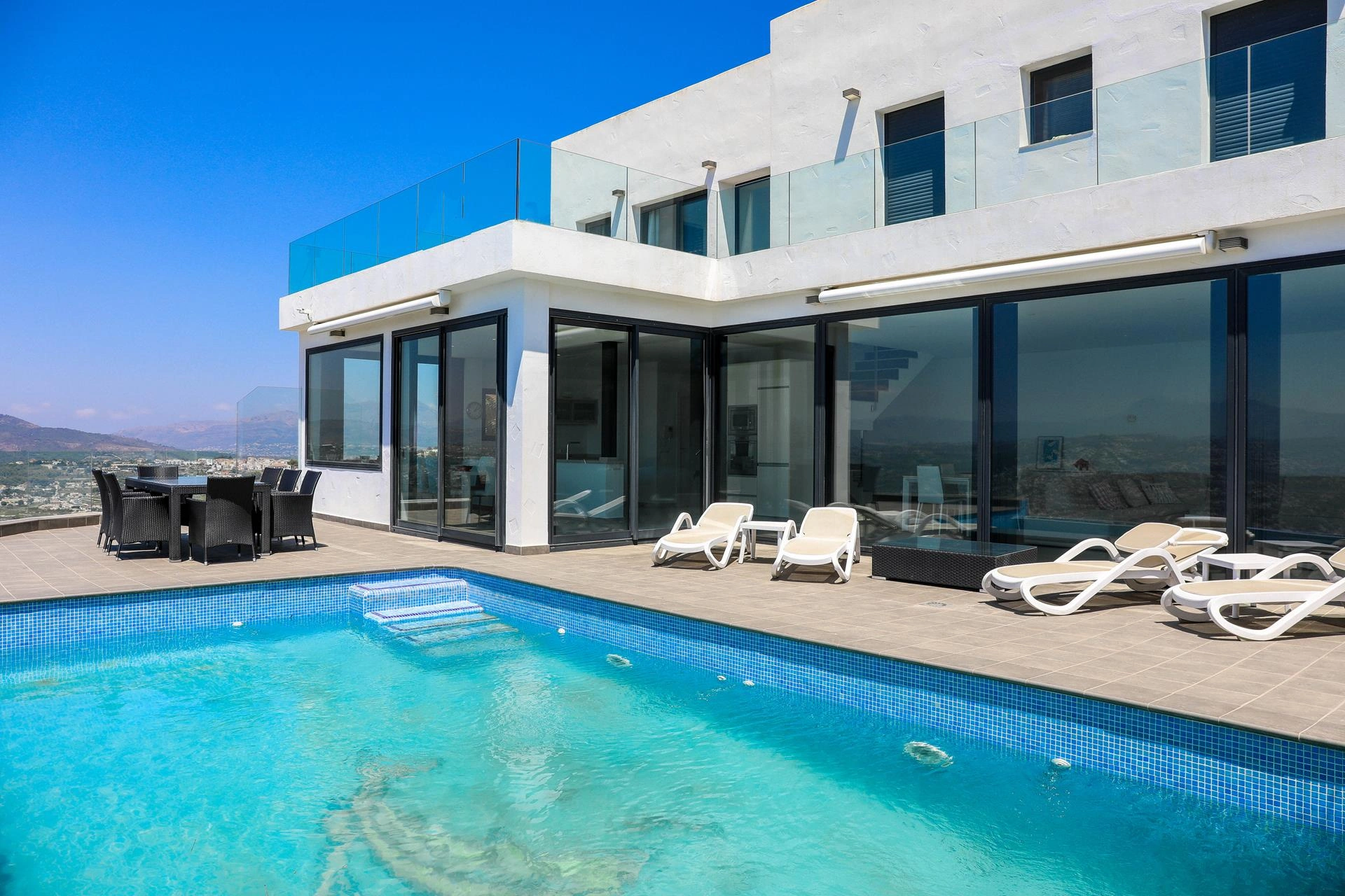 Modern villa with panoramic views