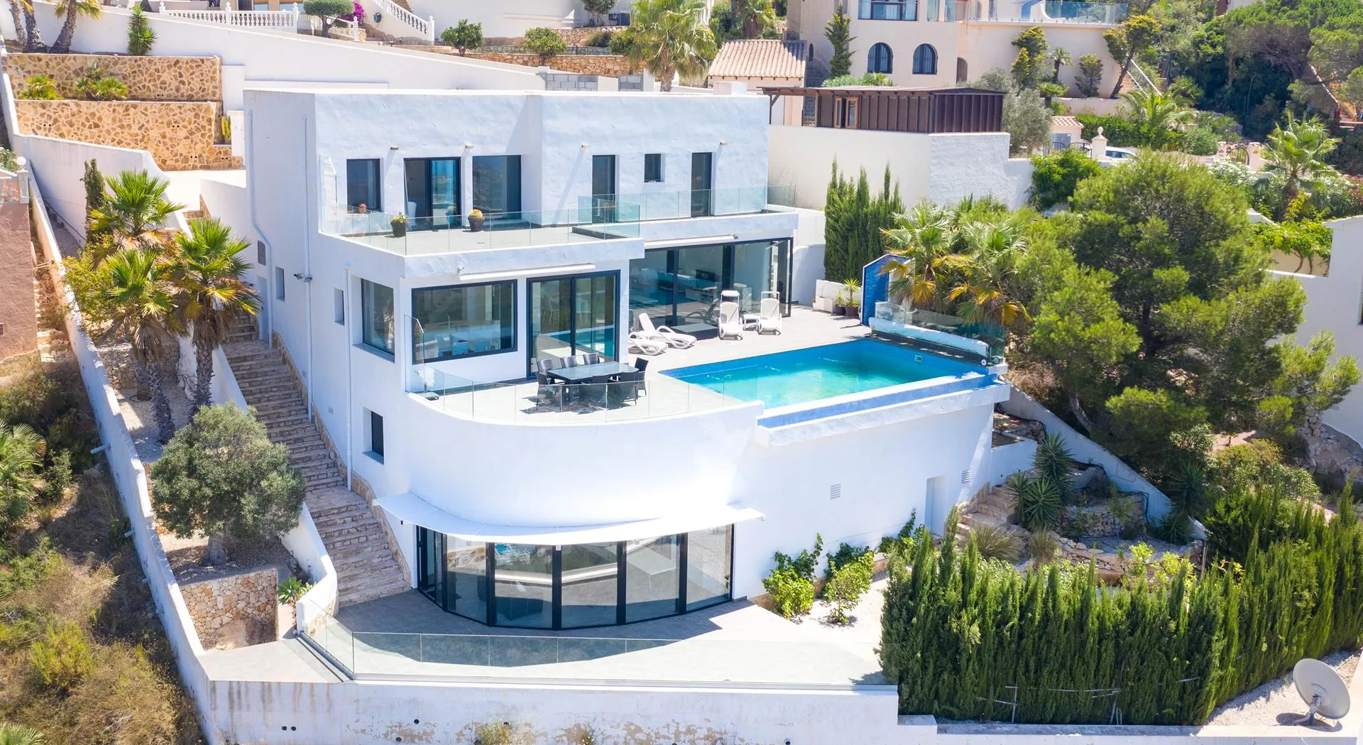 Modern villa with panoramic views