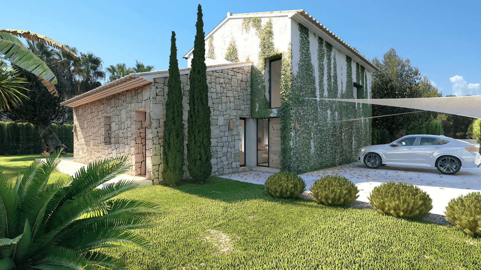 BH1319C - Neubau-Villa im Ibiza-Stil in Javea zu verkaufen