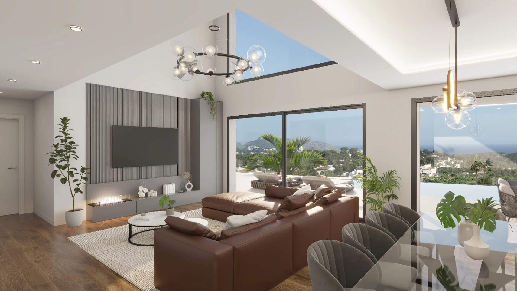 Preciosa Villa Contemporánea con vistas al mar en Moraira