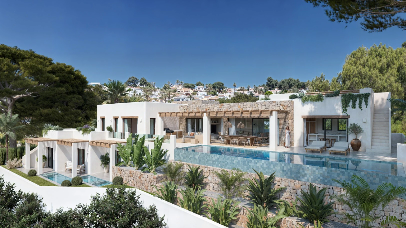 Villa Estilo Ibicenco de lujo en Moraira con vistas al mar Costa Blanca - Imagen 1