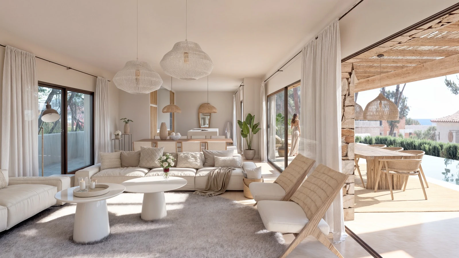 Villa Estilo Ibicenco de lujo en Moraira con vistas al mar Costa Blanca - Imagen 12