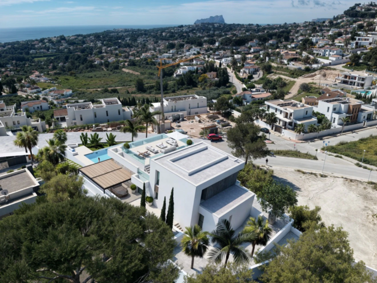 Villa Moderna en venta en Moraira Costa Blanca con vistas al mar y a las montañas
