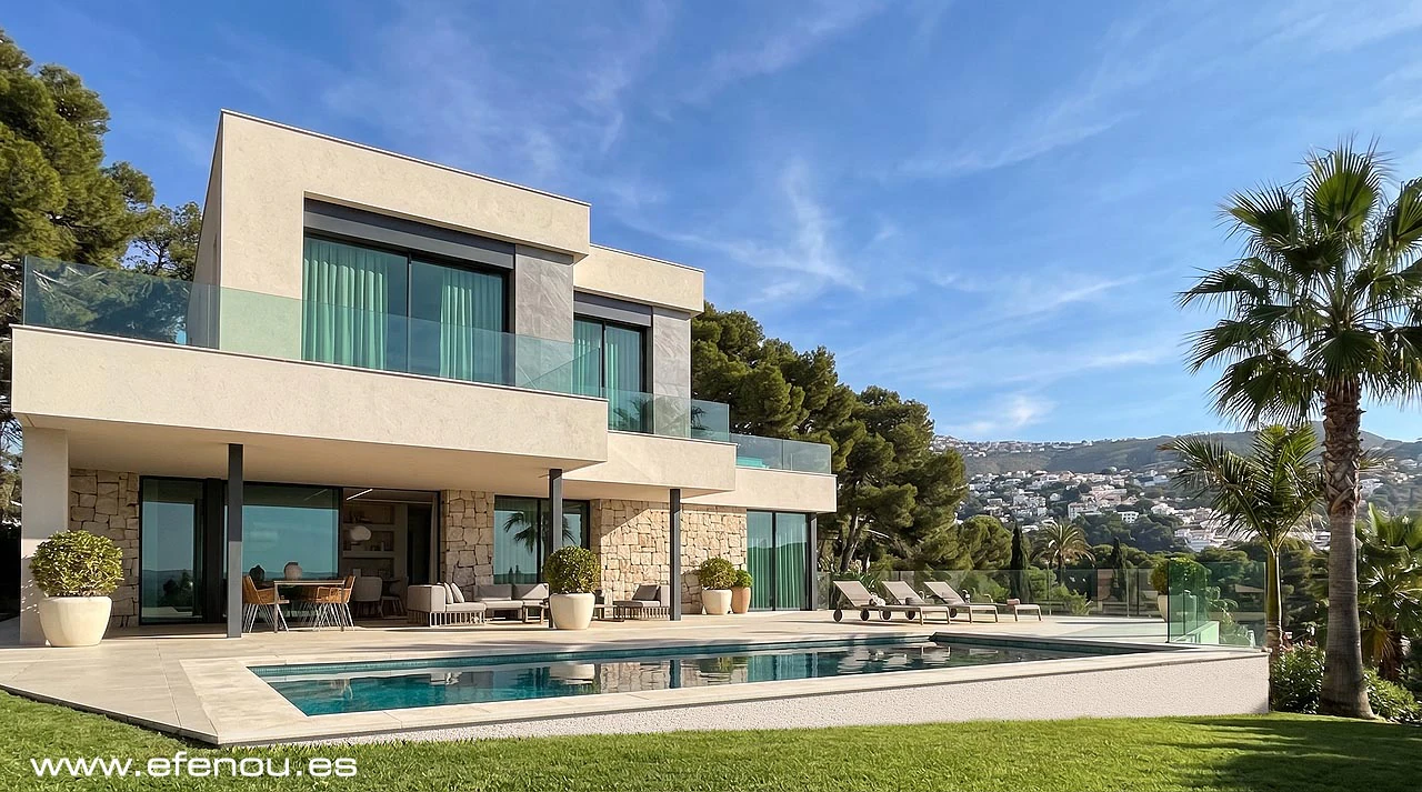 Villa Aurea – Villa Moderna de lujo obra nueva en Moraira, Costa Blanca - Imagen 1
