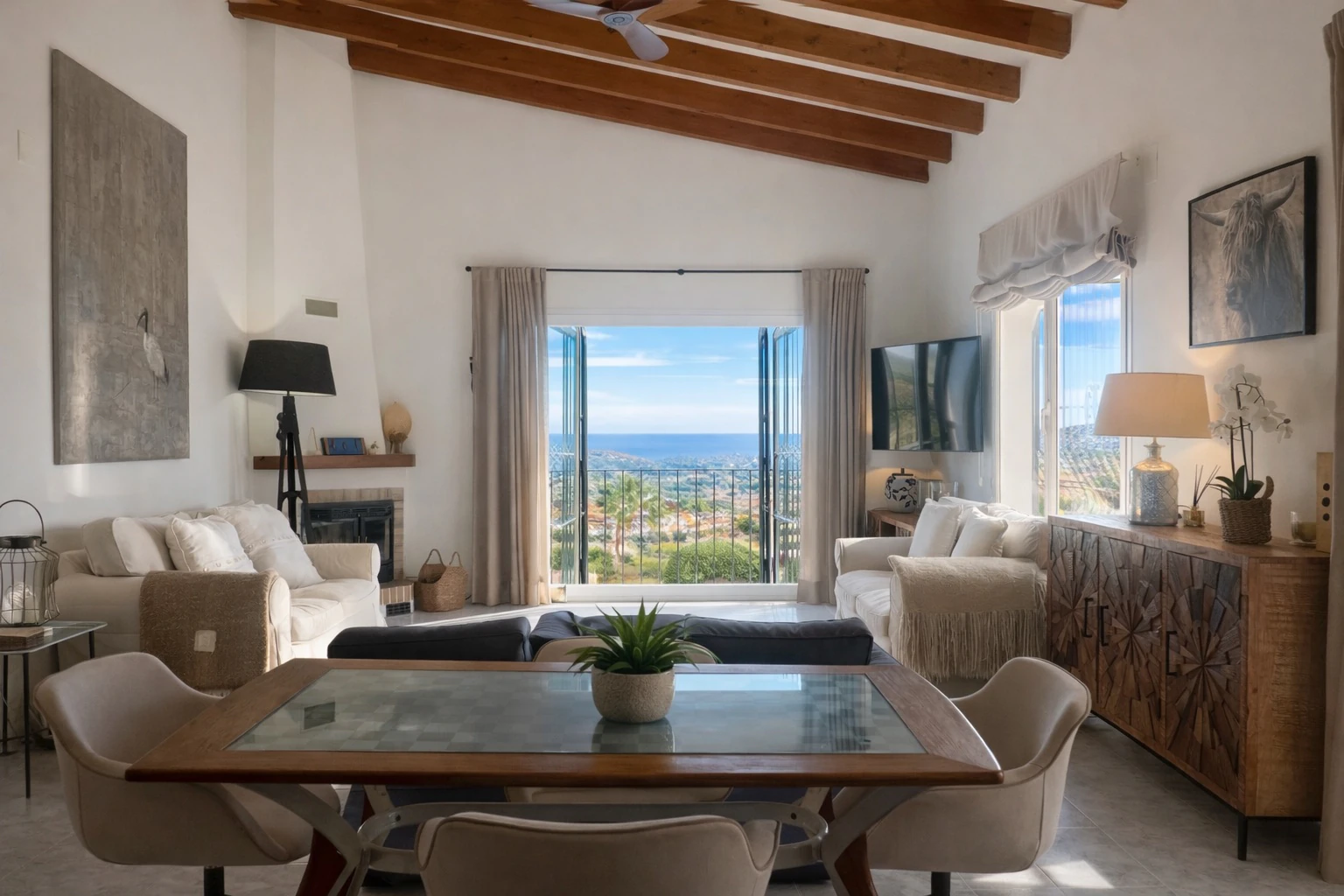 Villa en Benitachell con piscina, vistas al mar y energía solar