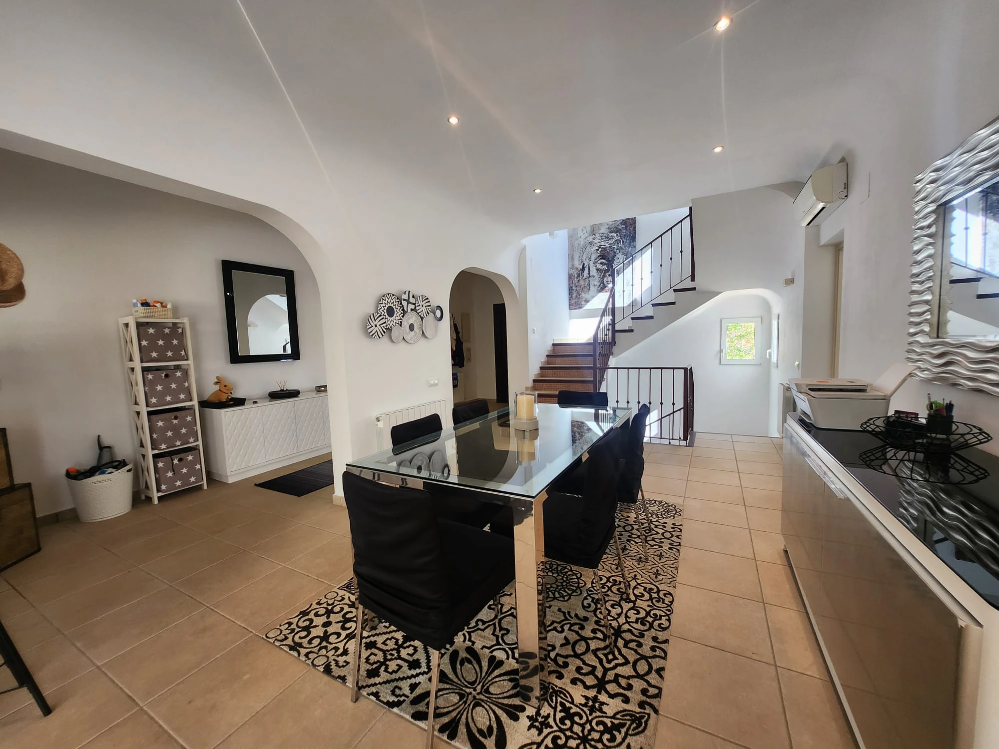 Villa Ibicenca con vistas al mar en Moraira El Portet Costa Blanca