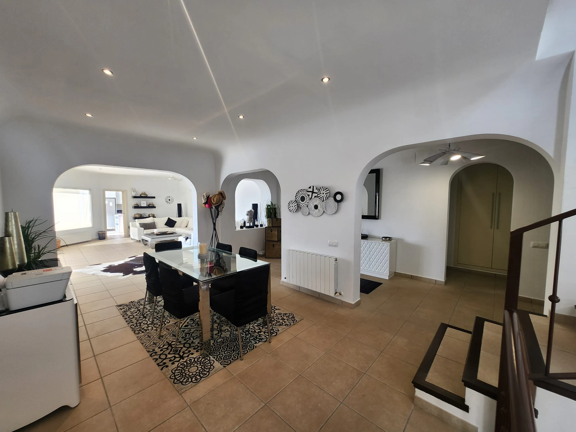 Villa Ibicenca con vistas al mar en Moraira El Portet Costa Blanca