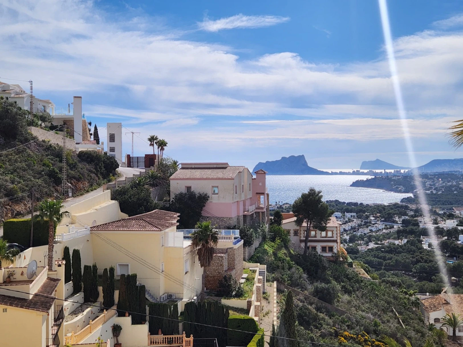 Villa Ibicenca con vistas al mar en Moraira El Portet Costa Blanca