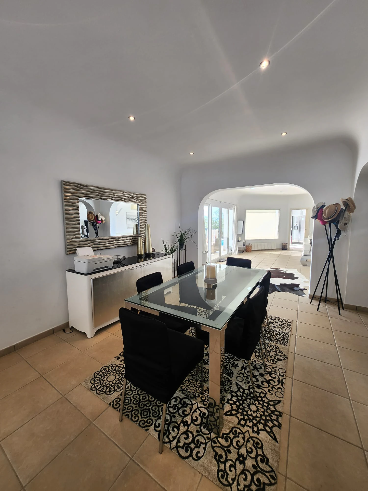 Villa Ibicenca con vistas al mar en Moraira El Portet Costa Blanca