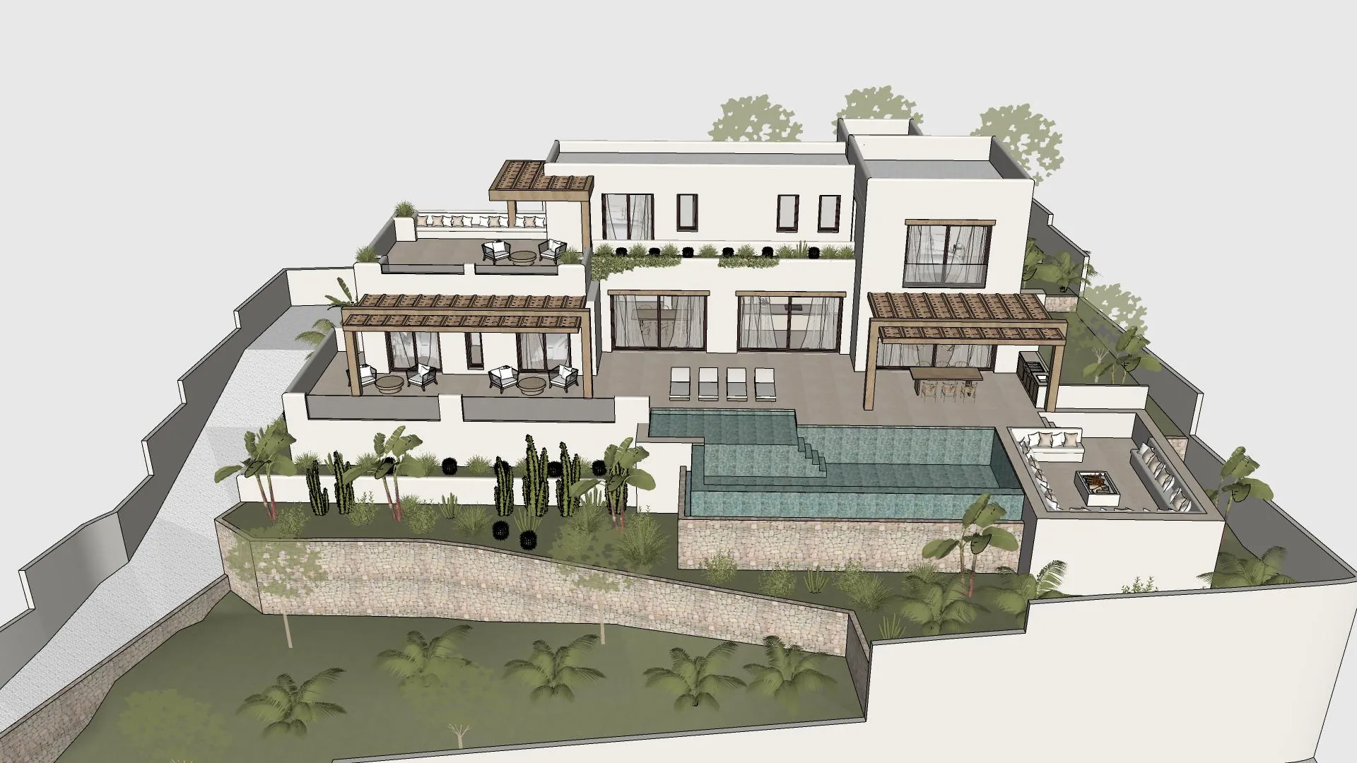 Proyecto: Villa ibicenca con vistas al mar en venta en Benissa