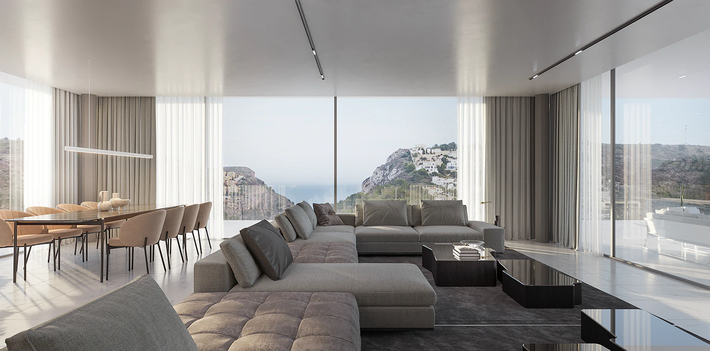 Exklusive neu gebaute moderne Villa mit Meerblick zum Verkauf in Moraira