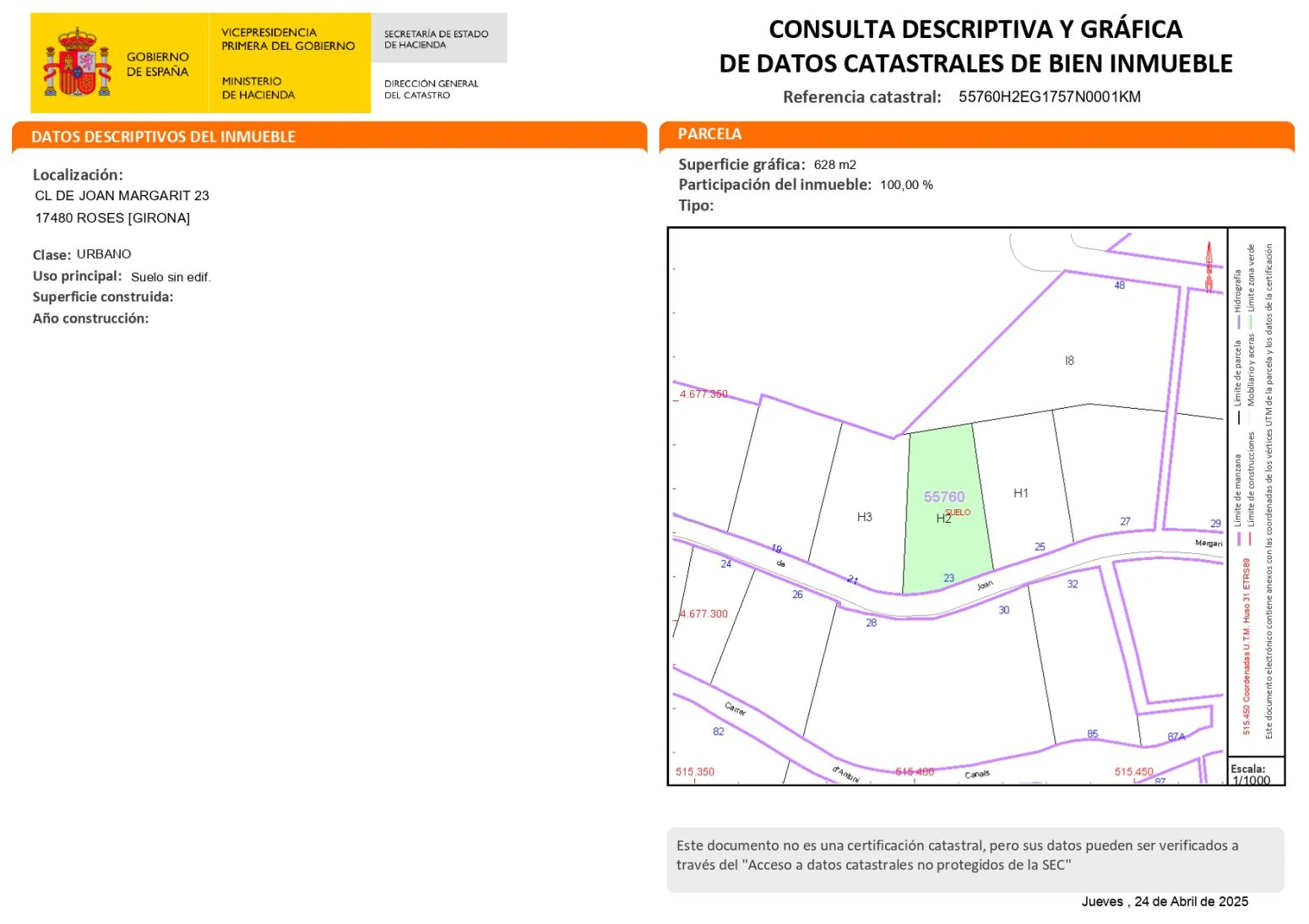 Terreno residencial en la calle Joan Margarit