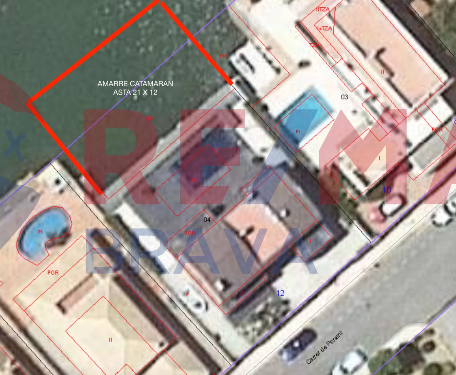 Villa al canal con 20 metros de amarre para catamaran