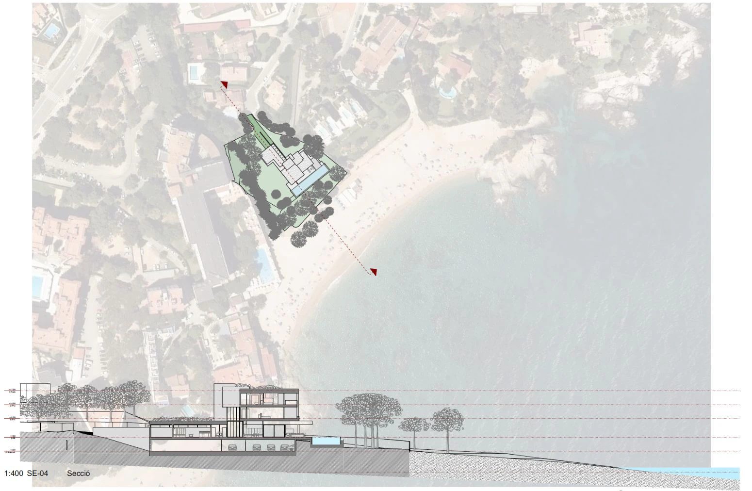 Terreno en primera linea de playa en Platja d'aro