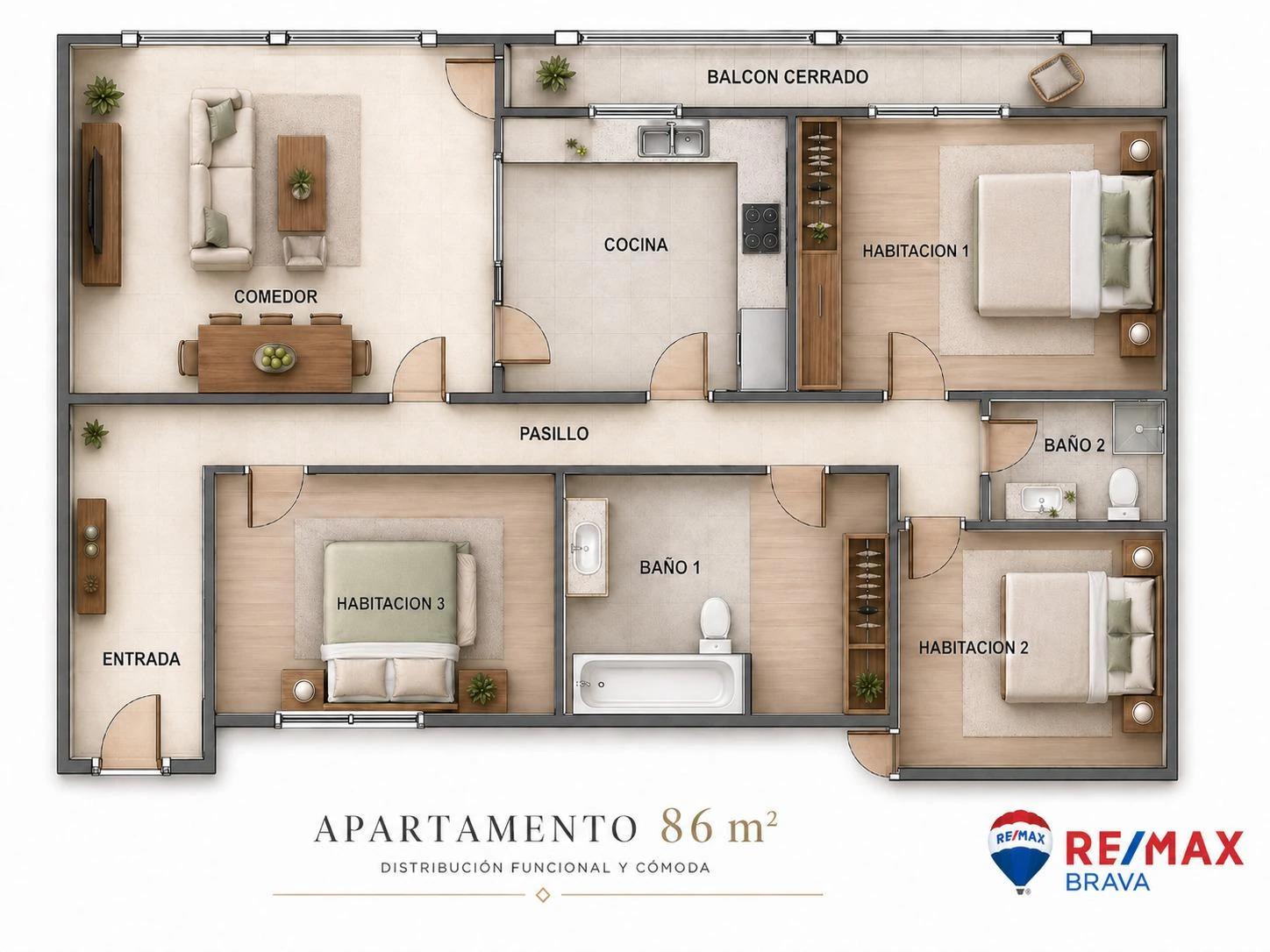 Amplio apartamento junto al mar en Santa Margarita, Roses.