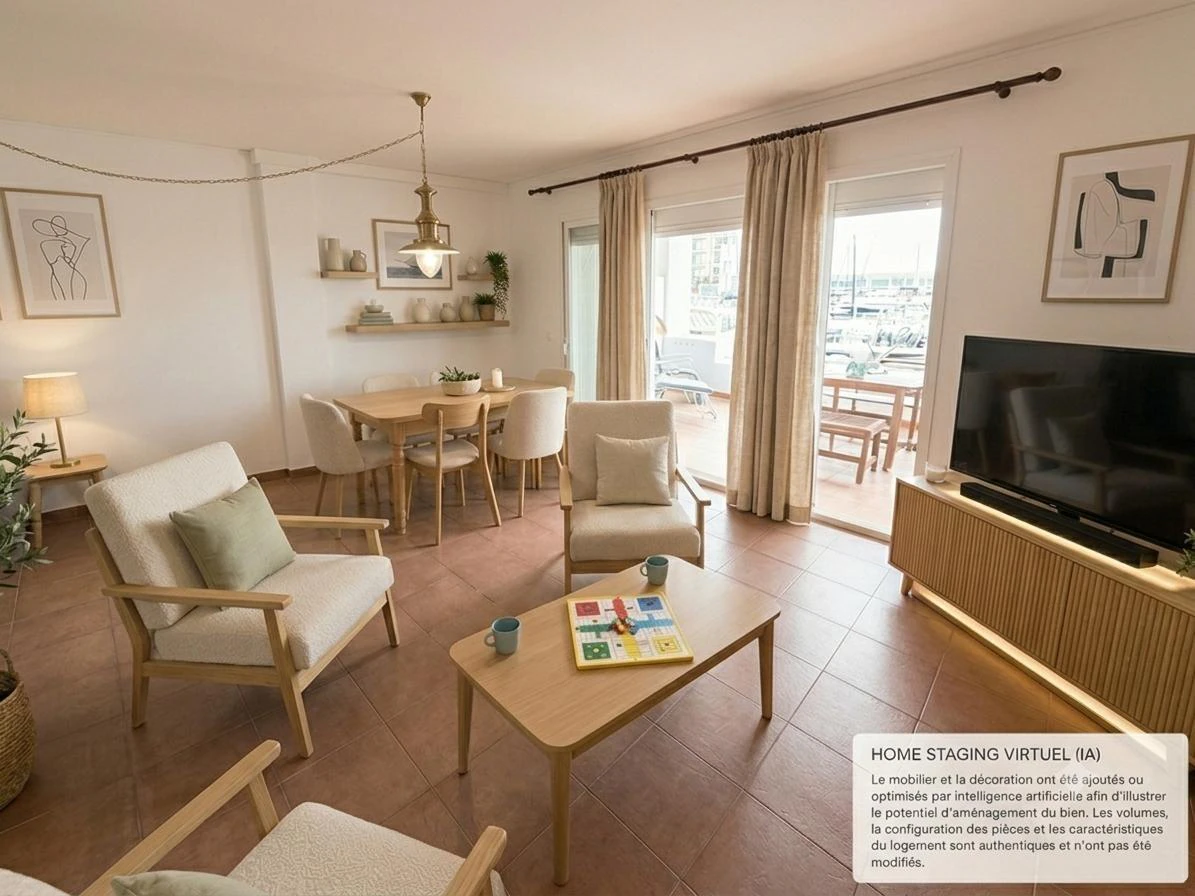 Exclusivo apartamento con amarre privado, gran terraza y licencia turística en Santa Margarida – Roses.