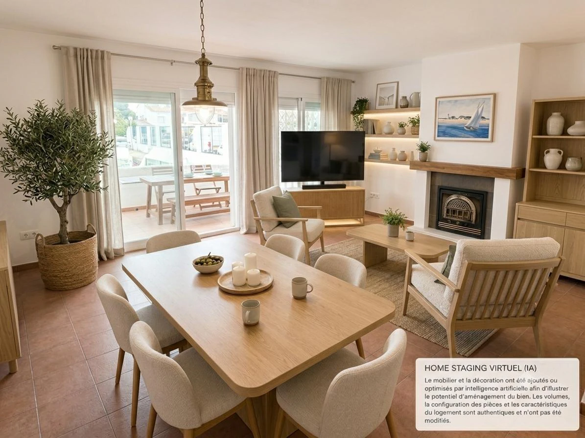Exclusivo apartamento con amarre privado, gran terraza y licencia turística en Santa Margarida – Roses.