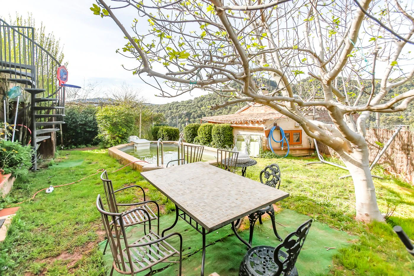 Unique opportunity with two independent homes and a small pool.
