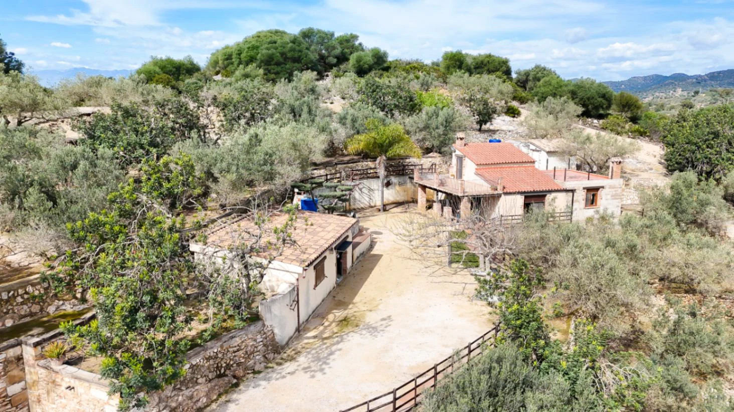 Landhaus zwischen Olivenbäumen