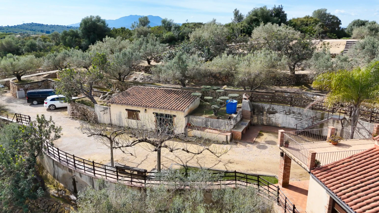 Landhaus zwischen Olivenbäumen