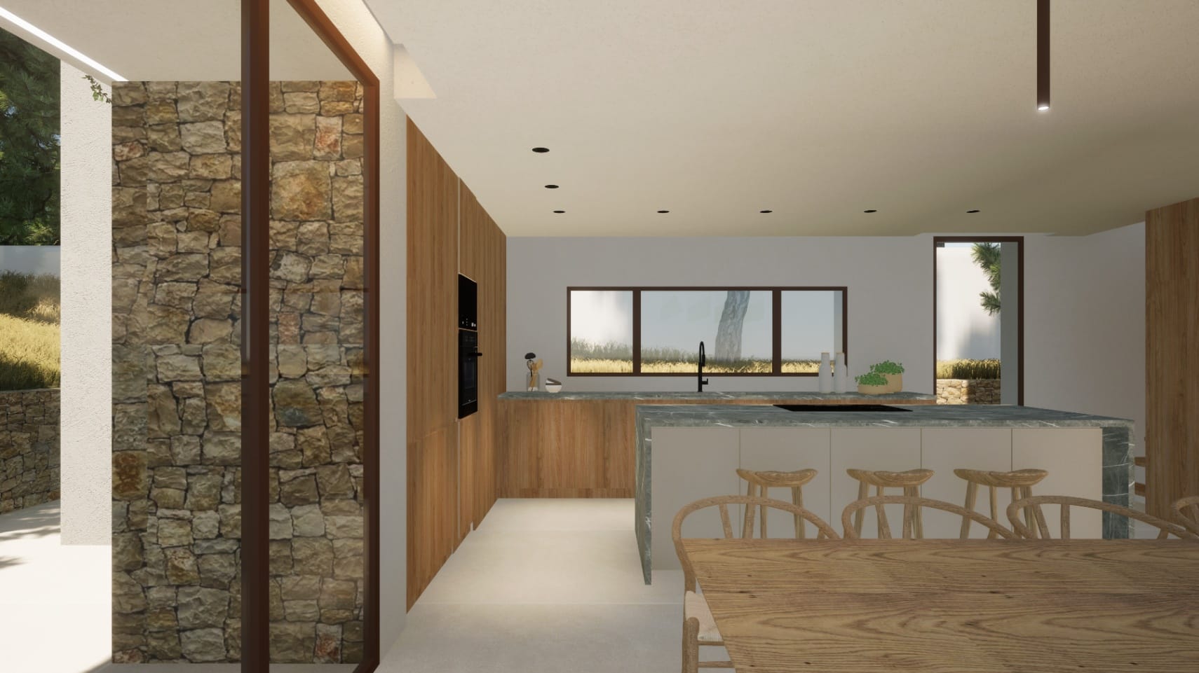 Chalet obra nueva estilo Ibicenco en venta en Costera del Mar Moraira,