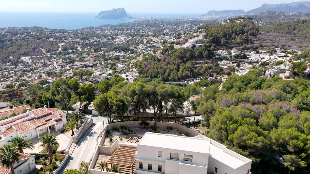Proyecto de construcción villa estilo ibicenco con vistas al mar en Moraira