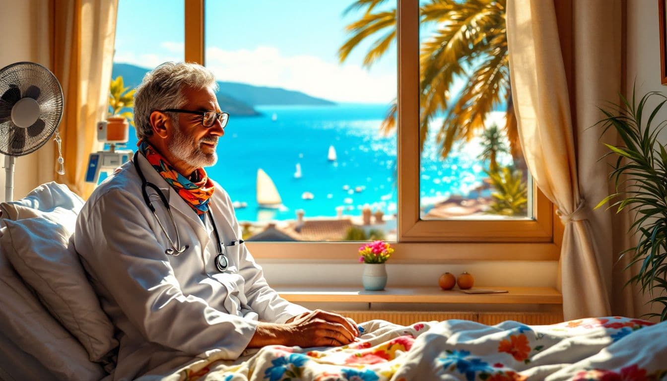 Ein Arzt untersucht einen Patienten in einer spanischen Gesundheitseinrichtung.