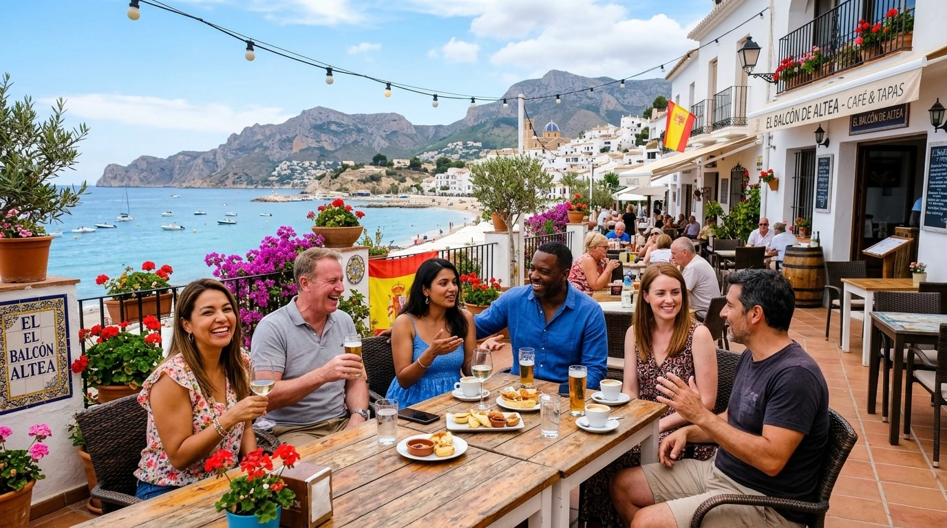Which coastal towns in Costa Blanca Spain have the best expat communities?