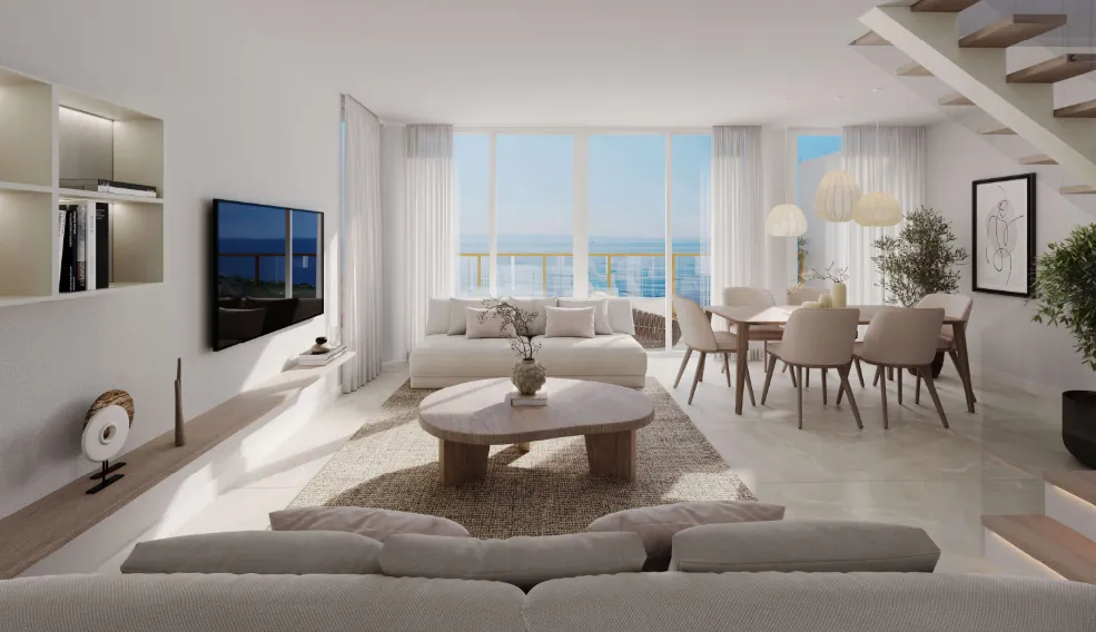 MODERN DUPLEX PENTHOUSE WITH SEA AND MOUNTAIN VIEWS FOR SALE IN CALPE