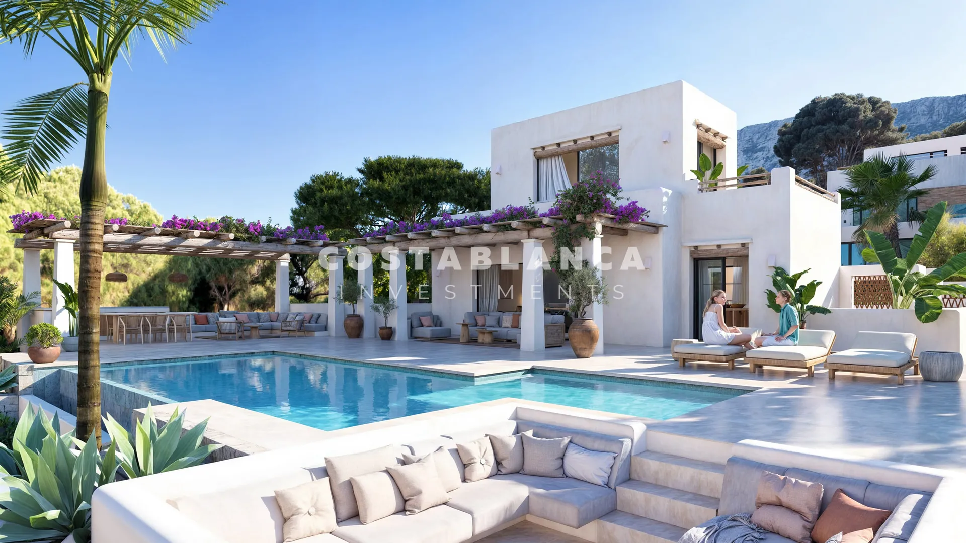 Contemporary Ibizan-Style Villa for sale in Denia