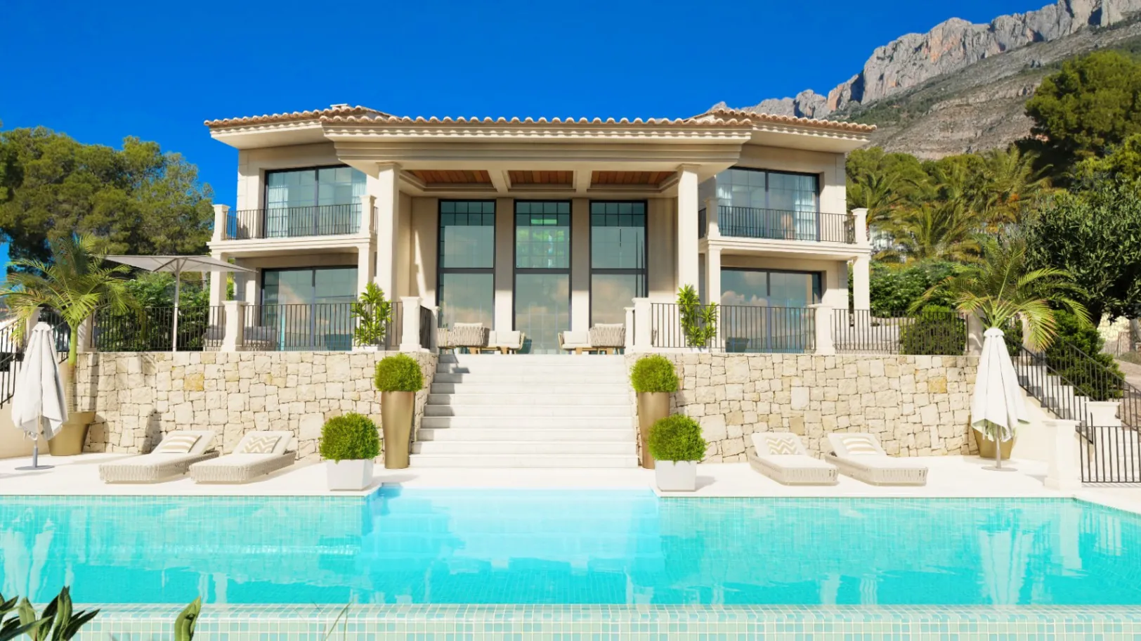 Prime perceel van 3300m2 met uitzicht op zee te koop in Altea La Vella