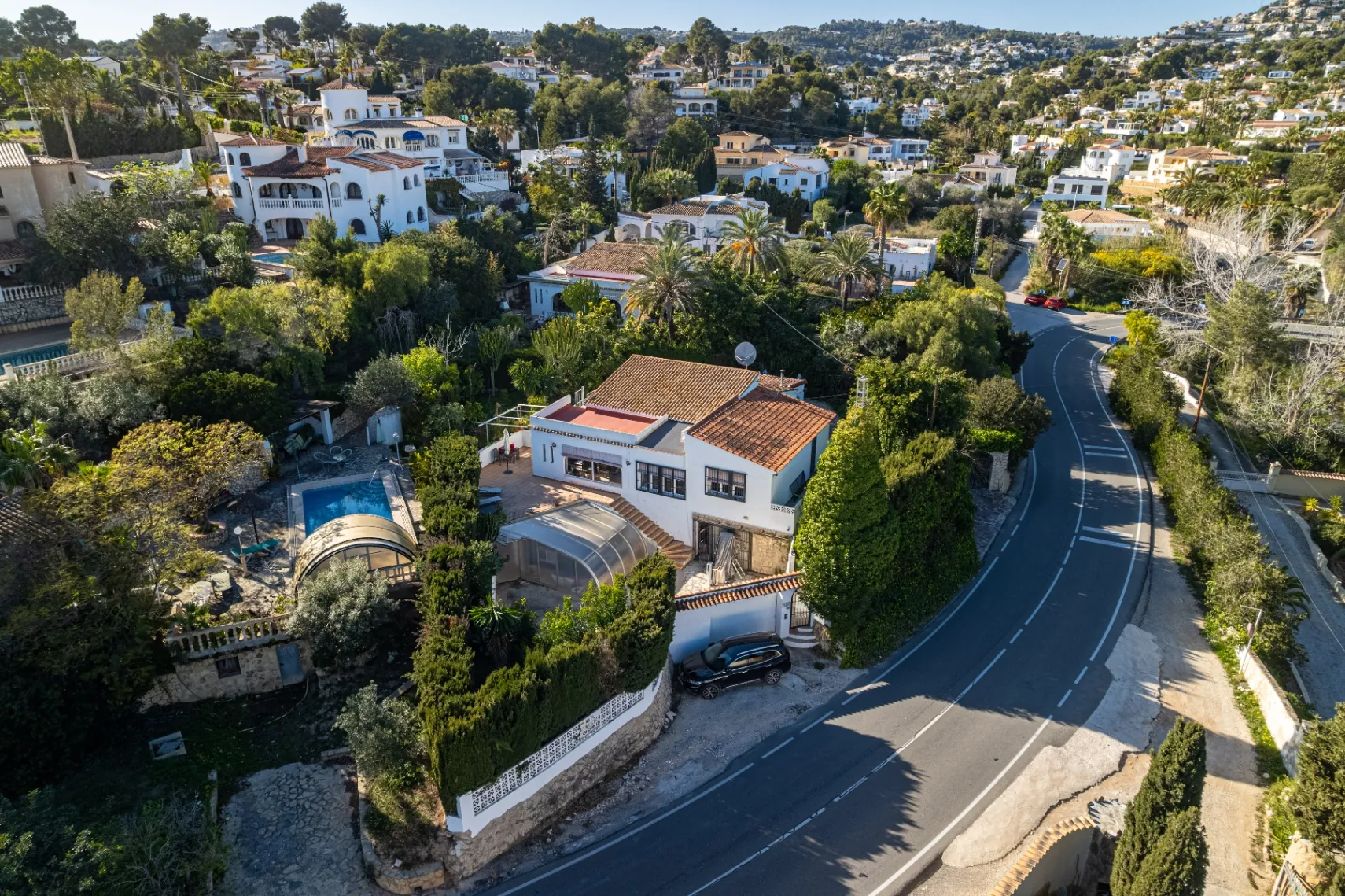 Villa avec vue sur mer et piscine couverte à vendre sur la côte de Benissa