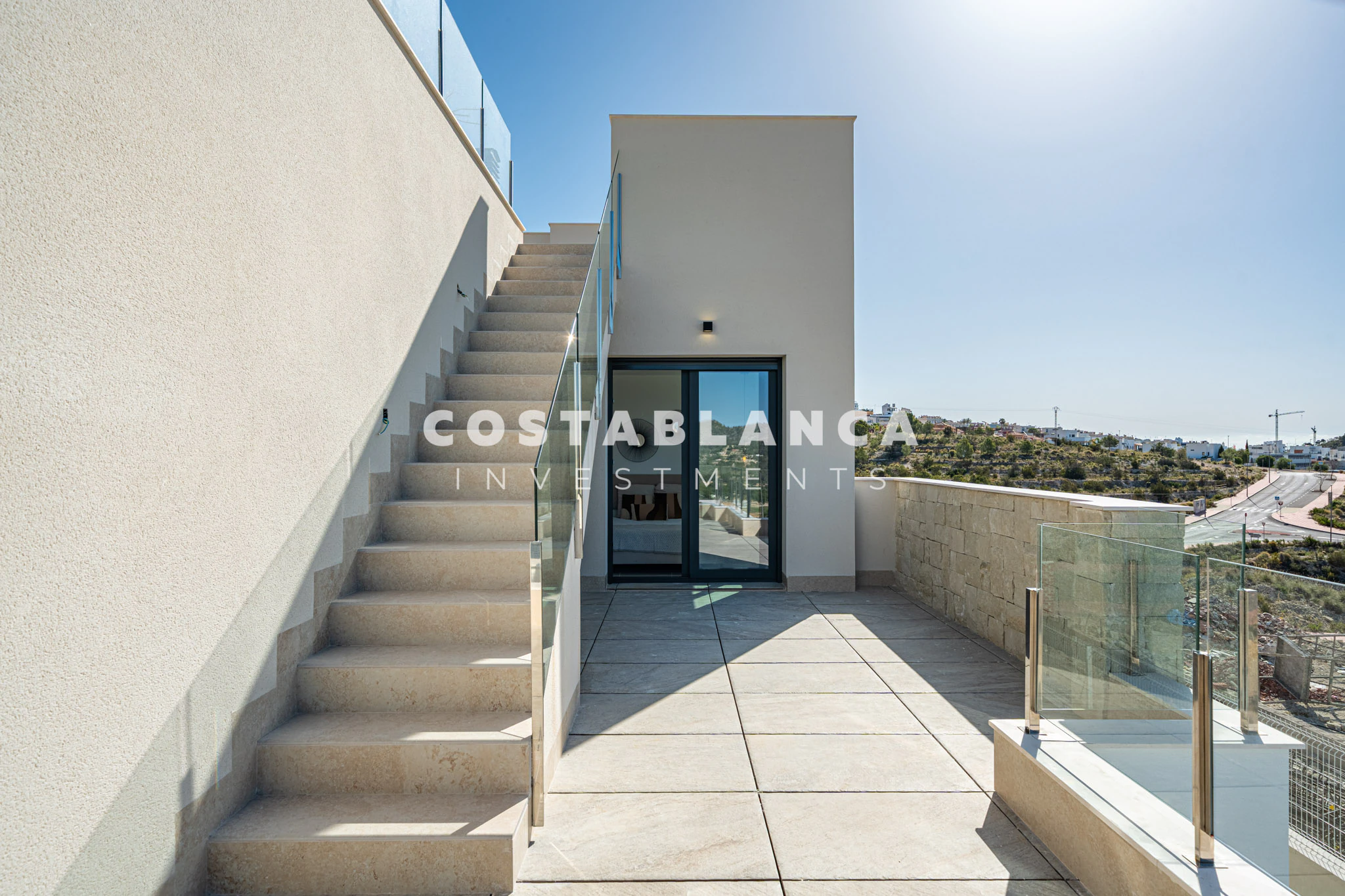 Vie contemporaine méditerranéenne avec vue sur la mer à vendre à Finestrat