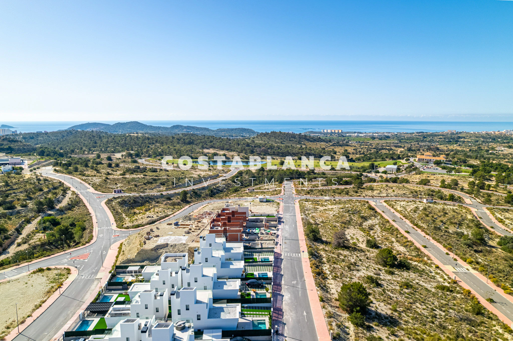 Vie contemporaine méditerranéenne avec vue sur la mer à vendre à Finestrat