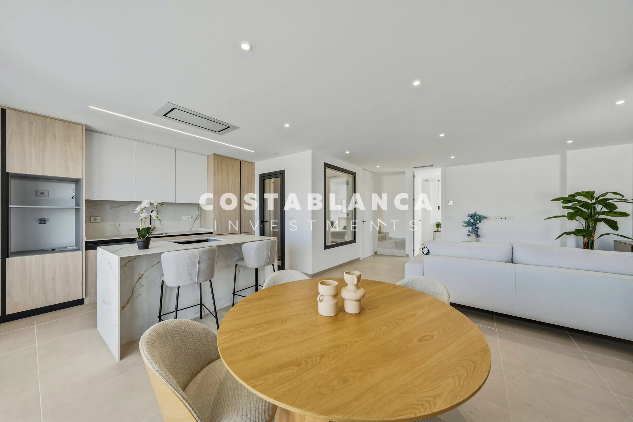 Vie contemporaine méditerranéenne avec vue sur la mer à vendre à Finestrat