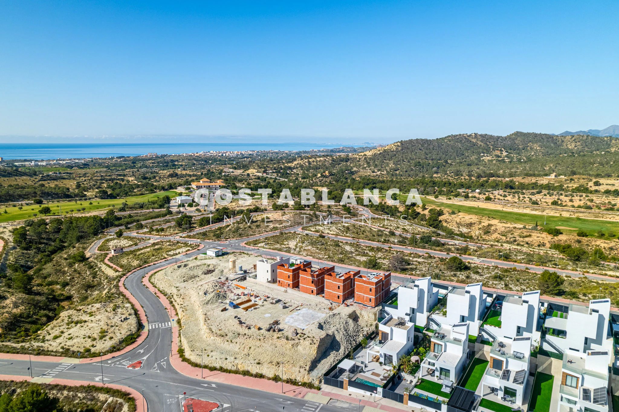 Vie contemporaine méditerranéenne avec vue sur la mer à vendre à Finestrat