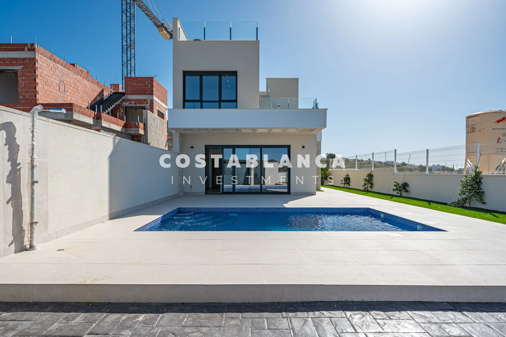 Vie contemporaine méditerranéenne avec vue sur la mer à vendre à Finestrat