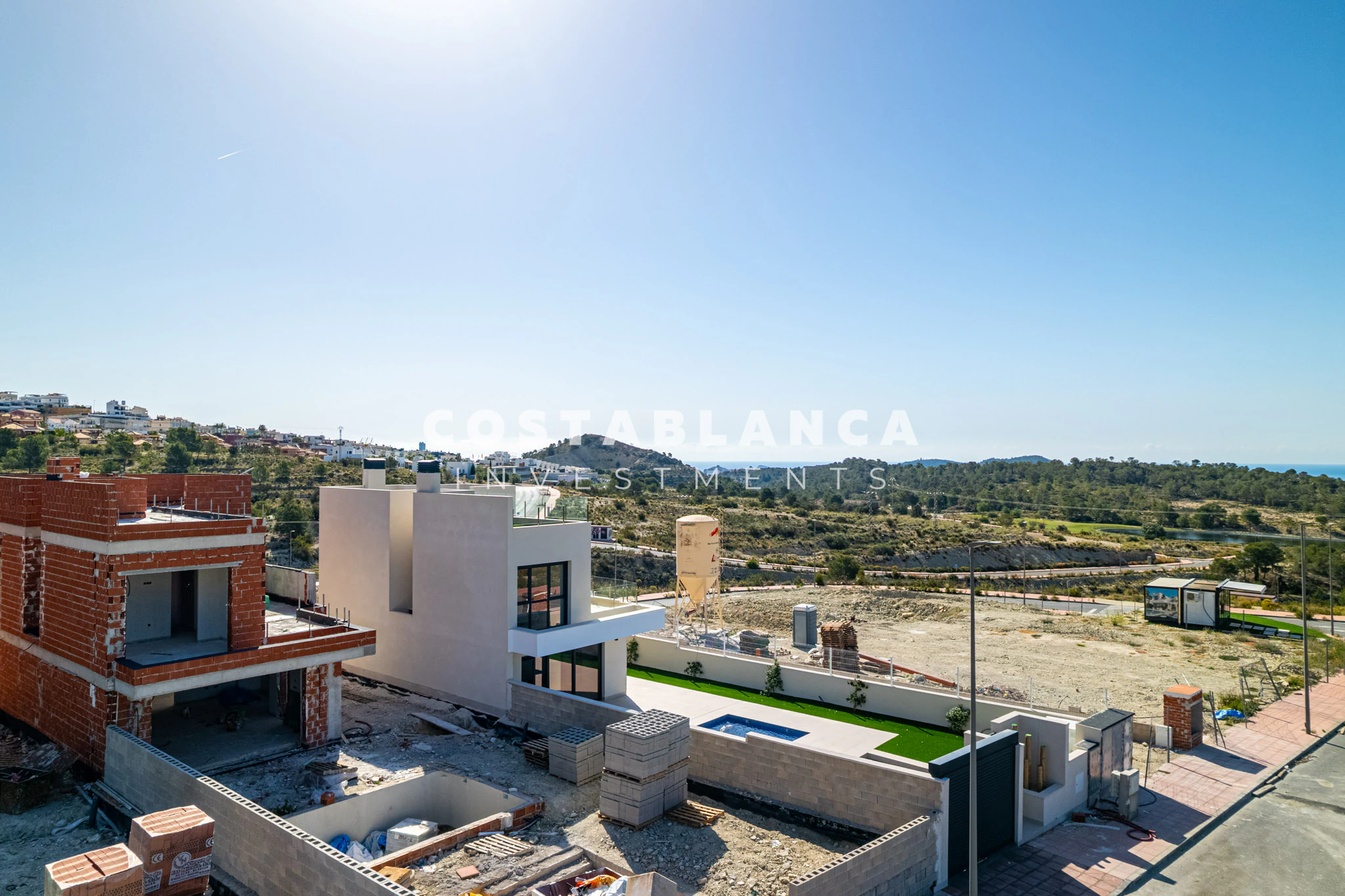 Vie contemporaine méditerranéenne avec vue sur la mer à vendre à Finestrat