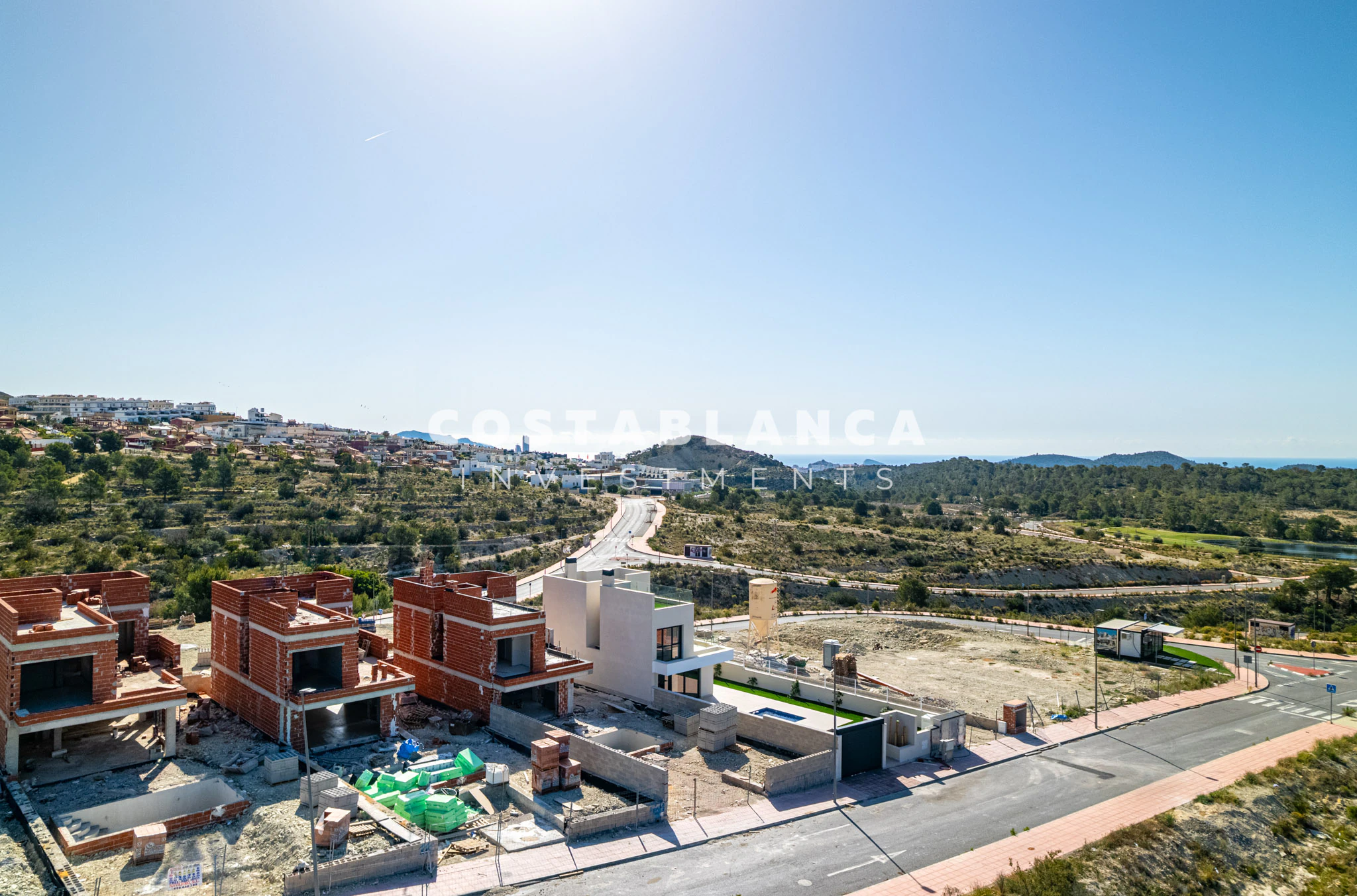 Vie contemporaine méditerranéenne avec vue sur la mer à vendre à Finestrat