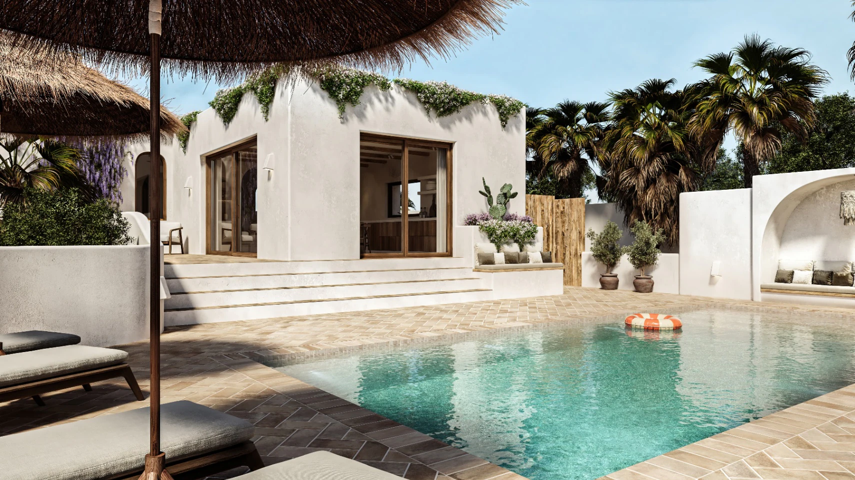 Villa de lujo al estilo de Ibiza con vistas al mar en Moraira – finalización a principios de 2026