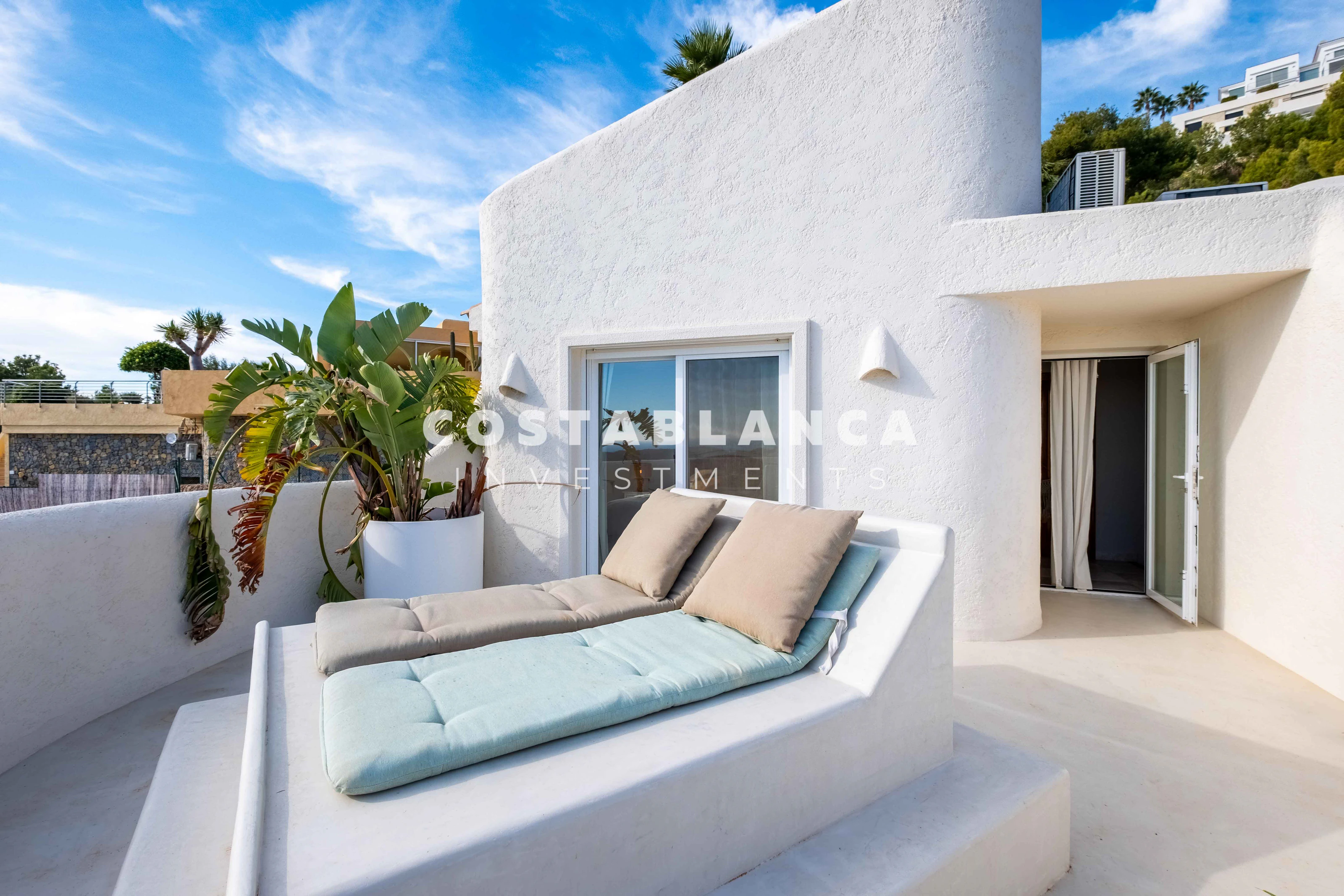 Ibiza Style Villa with Panoramic Views over Altea Bay and the Mediterranean Sea