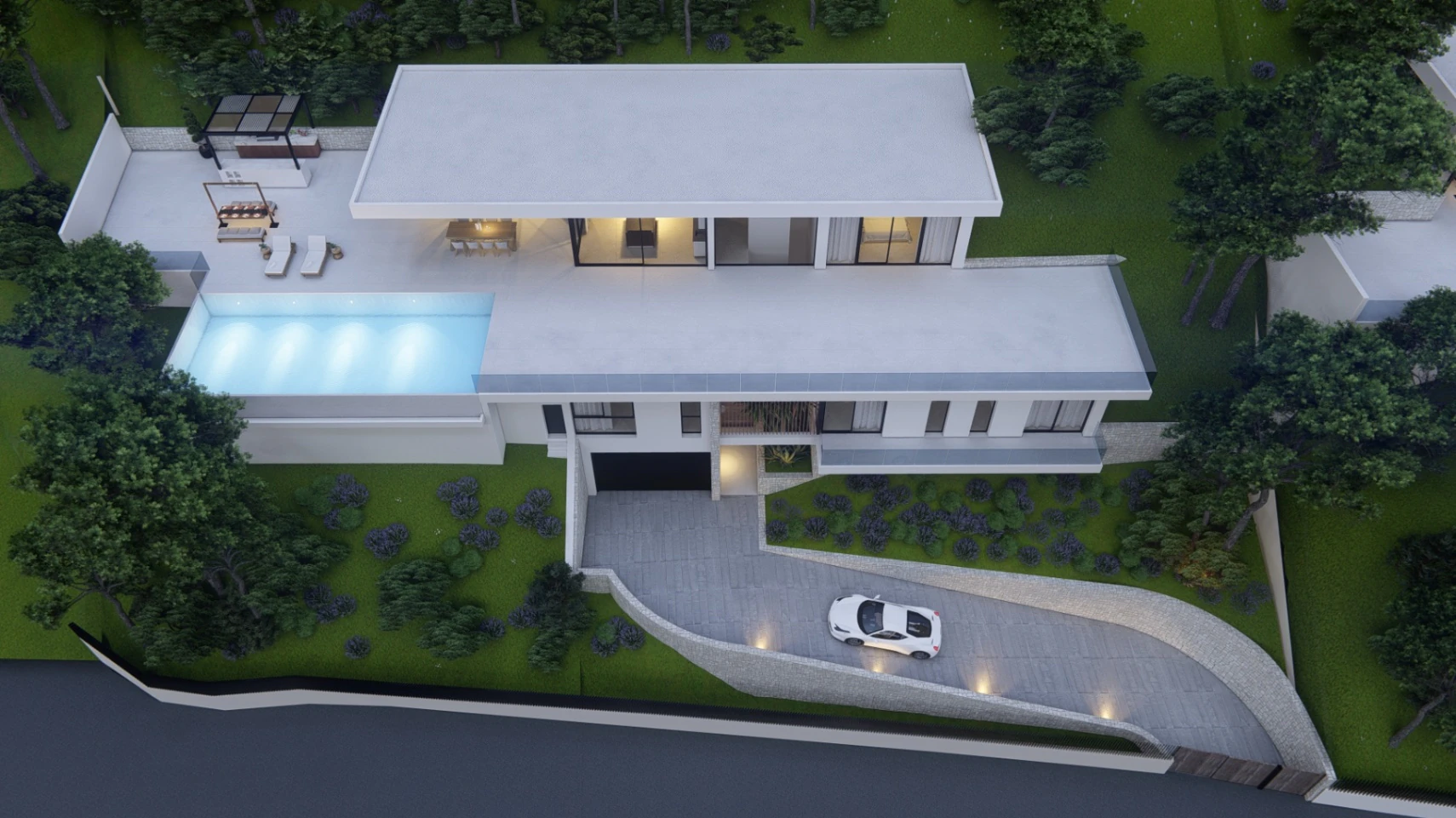 New Build Modern Villa for Sale in Altea La Vella With Outdoor Kitchen and Pool