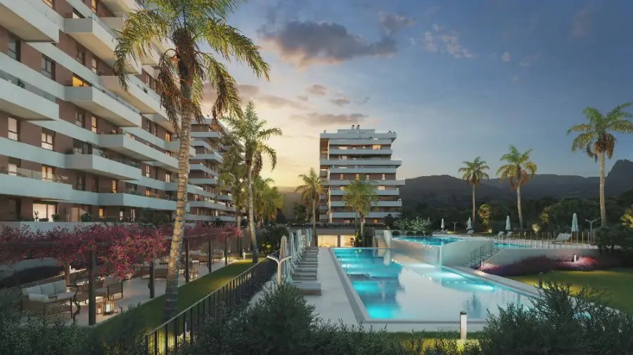 Apartamento en venta en Villajoyosa con terraza y lujosas comodidades junto al mar.