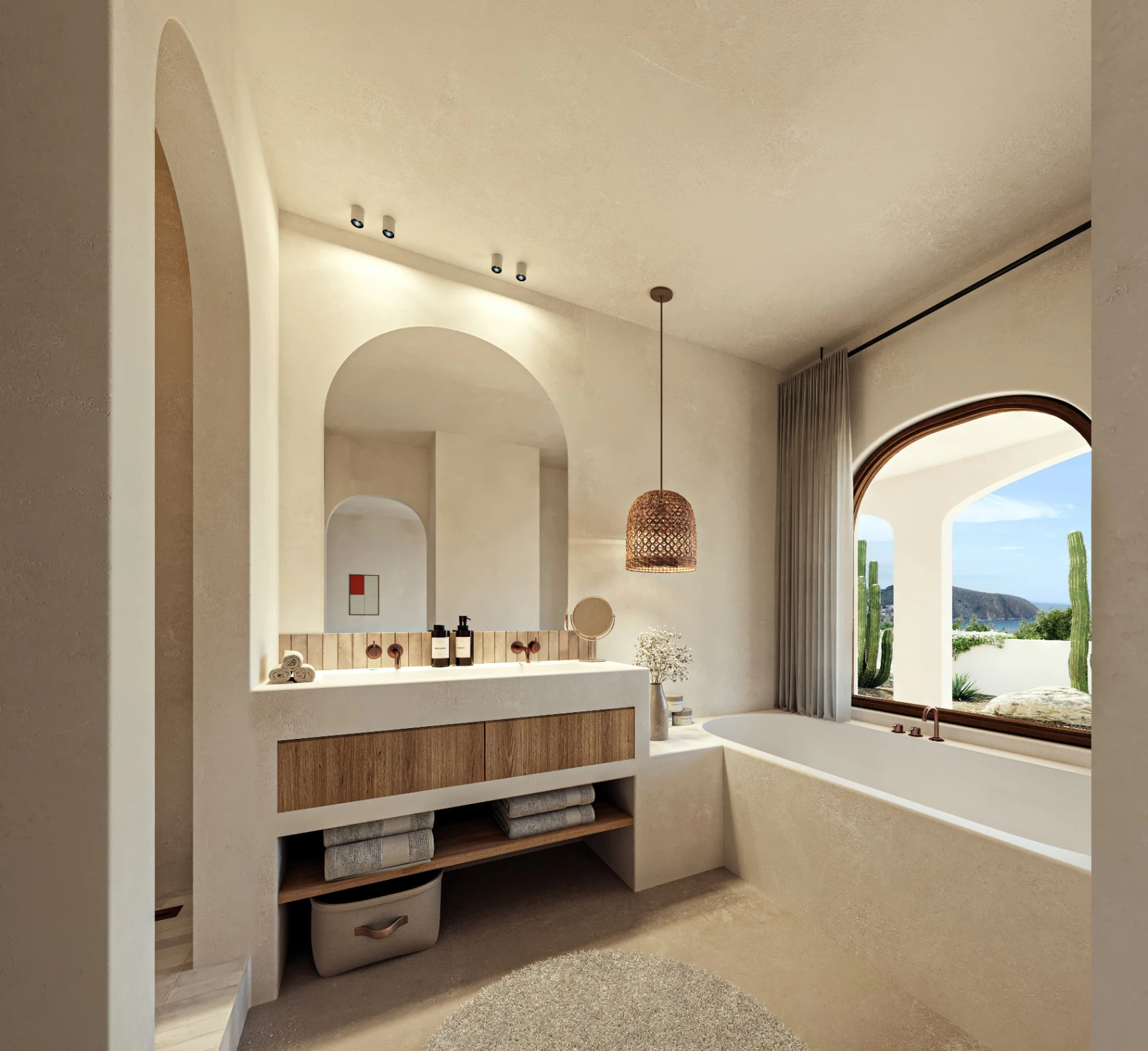 Villa de lujo al estilo de Ibiza con vistas al mar en Moraira – finalización a principios de 2026
