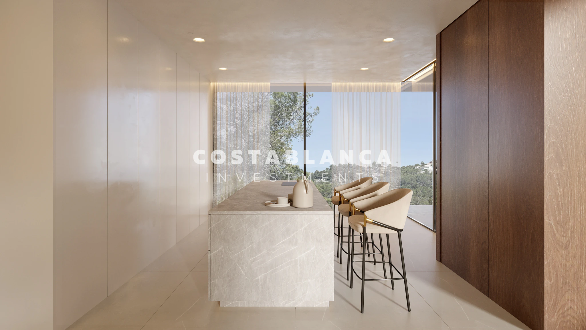 Villa neuve avec vue sur la mer à vendre à Moraira