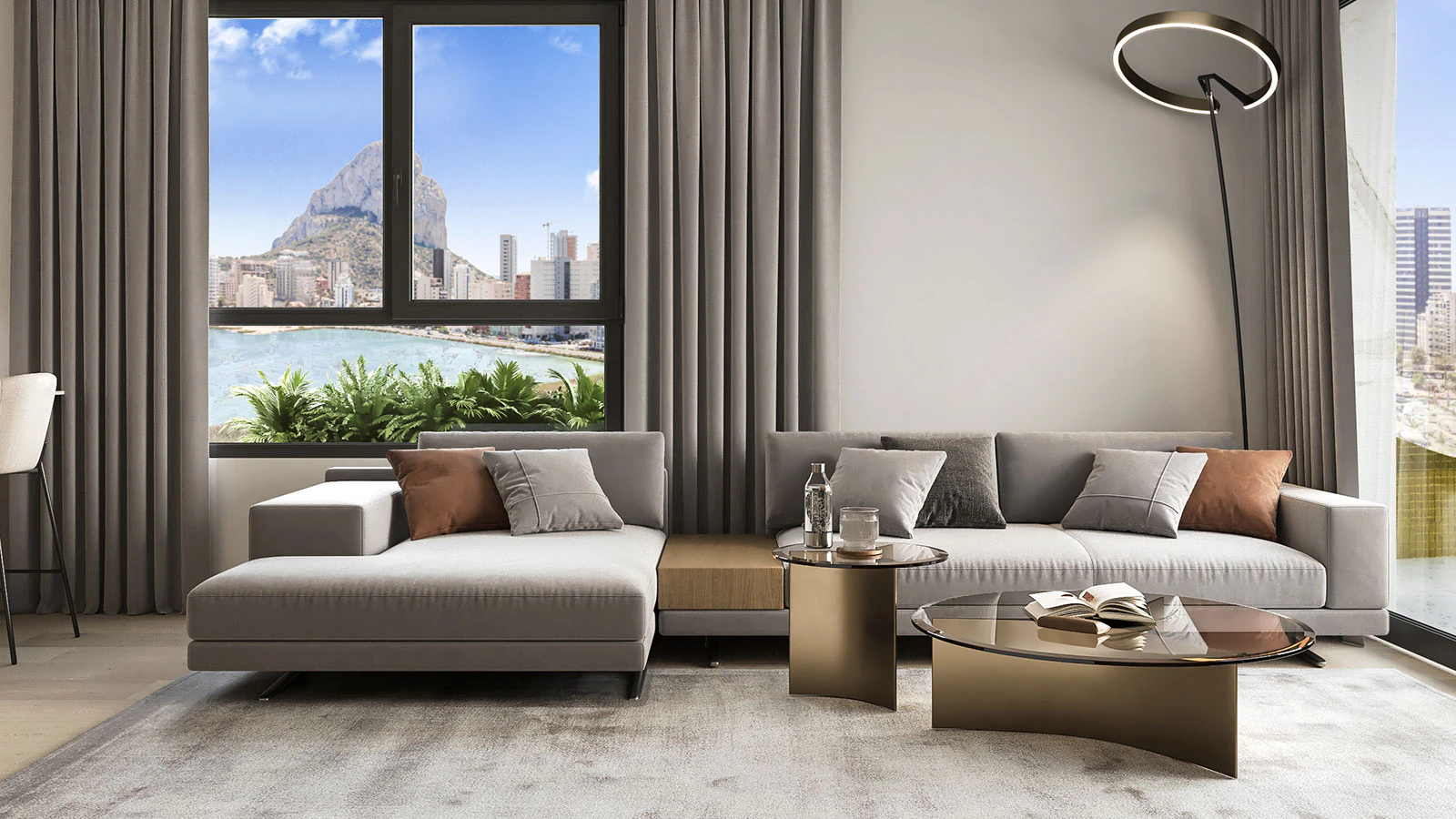 Nowy budynek Nowoczesny apartament na sprzedaż w Calpe z widokiem na morze i góry