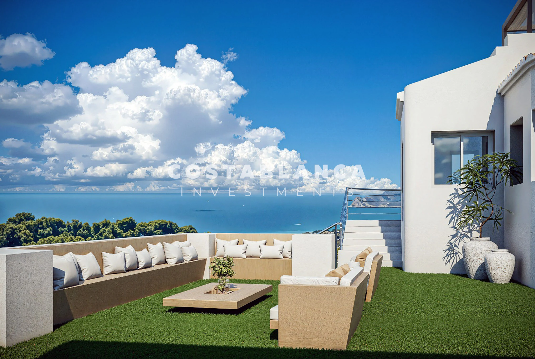 Une villa au style de vie unique avec vue sur la mer et les montagnes à Altea Hills