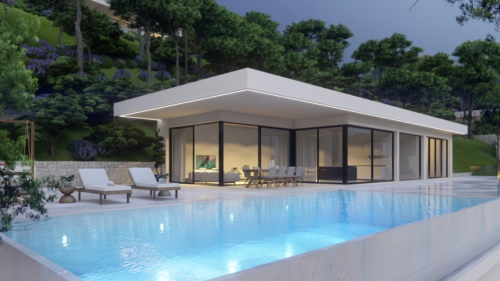 New Build Modern Villa for Sale in Altea La Vella With Outdoor Kitchen and Pool