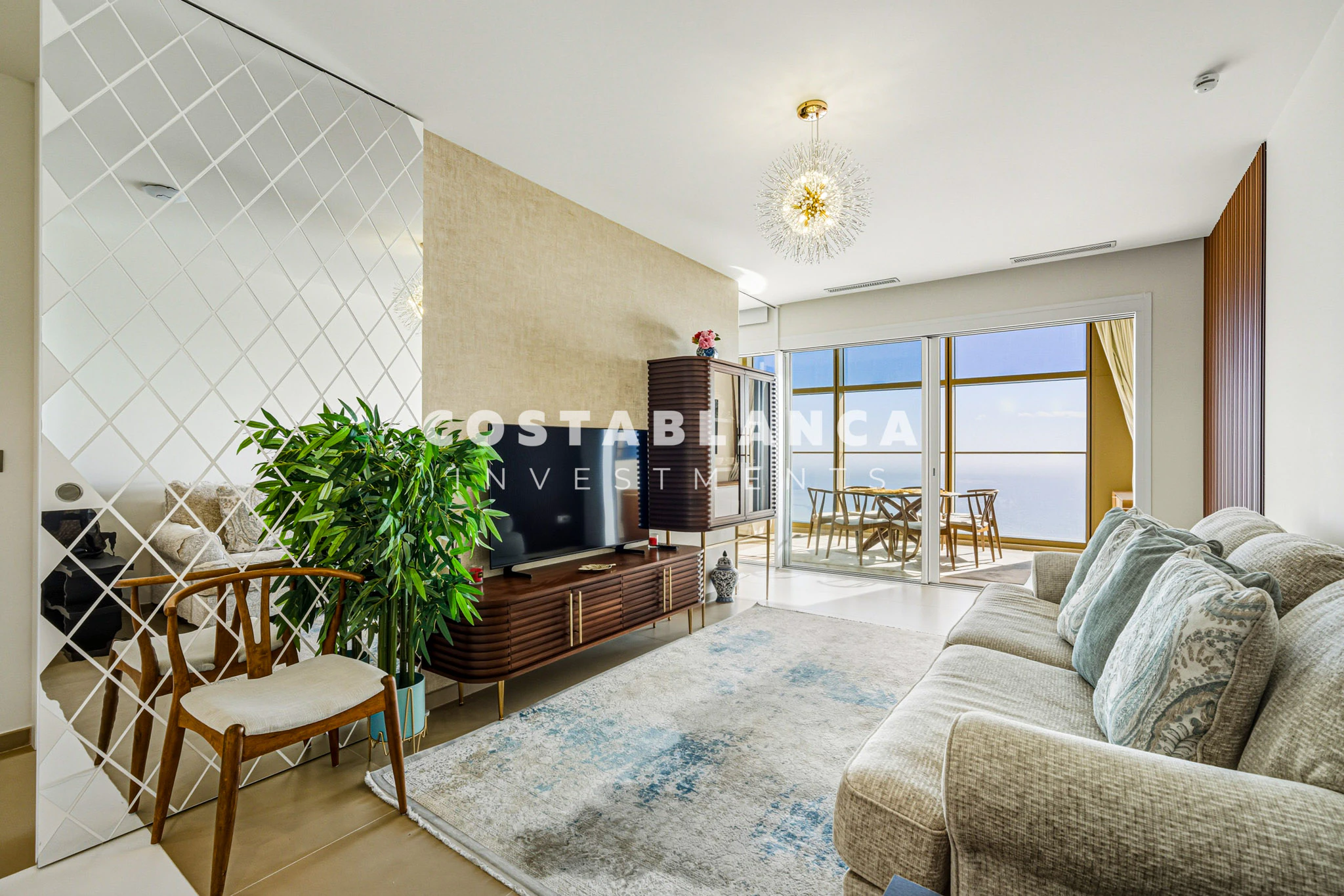 Appartement de luxe au 37e étage avec vues panoramiques sur la mer à Benidorm