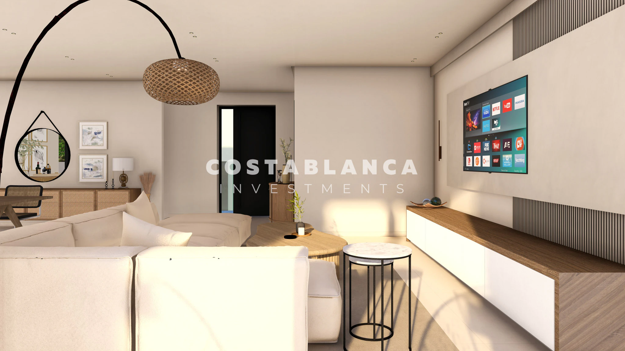 Contemporary Mediterranean Villas with Rooftop Solarium for sale in Finestrat